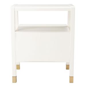 White 2-Drawer Lina Modern Accent Table