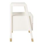 White 2-Drawer Lina Modern Accent Table