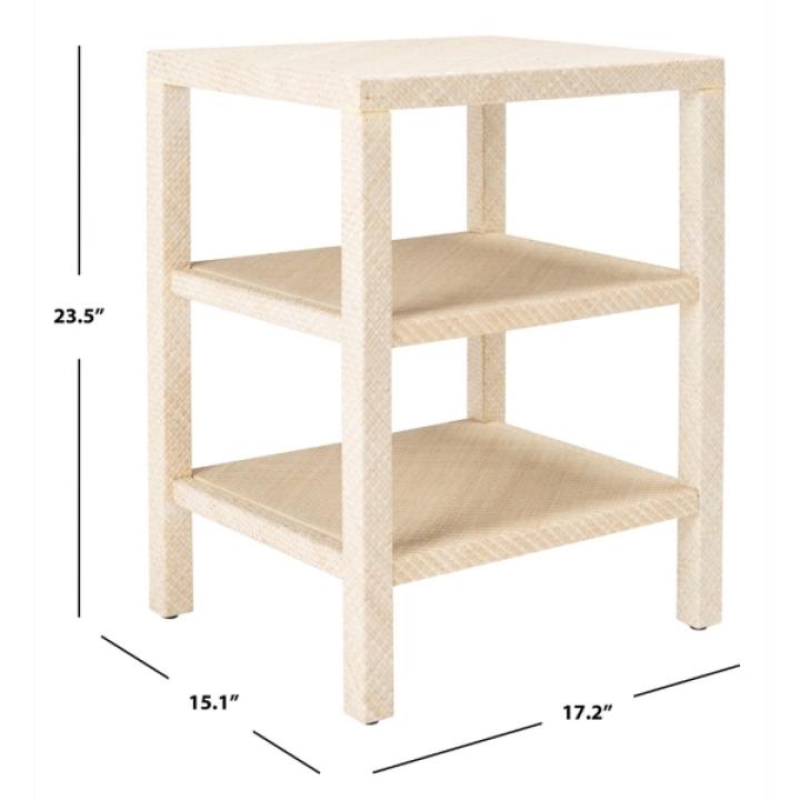 Natural Woven Marguerite End Table