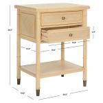 Light Blonde 2-Drawer Claudia Side Table