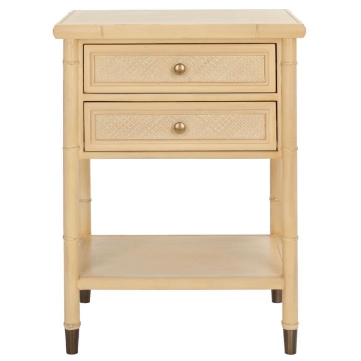 Light Blonde 2-Drawer Claudia Side Table