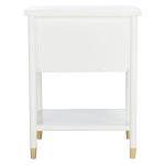White 2-Drawer Claudia Side Table