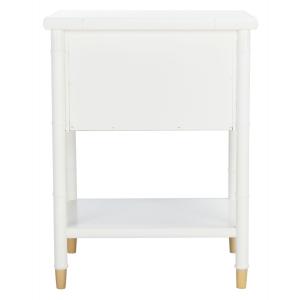 White 2-Drawer Claudia Side Table