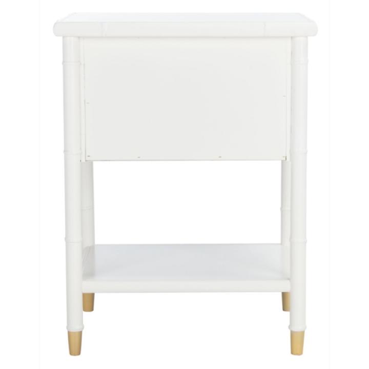 White 2-Drawer Claudia Side Table