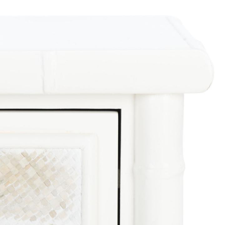 White 2-Drawer Claudia Side Table