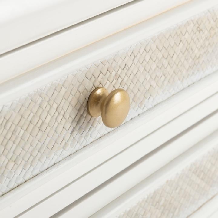 White 2-Drawer Claudia Side Table