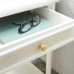 White 2-Drawer Claudia Side Table