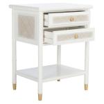 White 2-Drawer Claudia Side Table