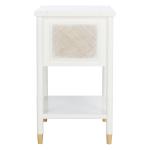 White 2-Drawer Claudia Side Table