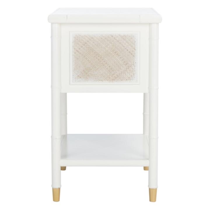 White 2-Drawer Claudia Side Table