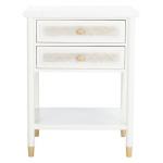 White 2-Drawer Claudia Side Table