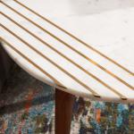 White Marble Round Valerie Accent Table