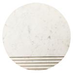 White Marble Round Valerie Accent Table