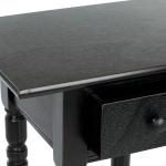 Distressed Black Wood Emilie Petite End Table