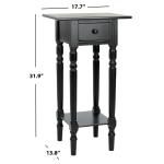 Distressed Black Wood Emilie Petite End Table