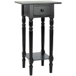 Distressed Black Wood Emilie Petite End Table