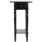 Distressed Black Wood Emilie Petite End Table