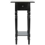 Distressed Black Wood Emilie Petite End Table