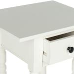 Distressed Cream Wood Emilie Petite End Table