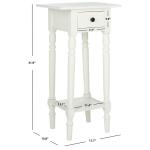 Distressed Cream Wood Emilie Petite End Table