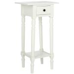 Distressed Cream Wood Emilie Petite End Table