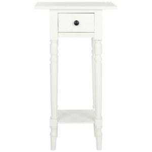 Distressed Cream Wood Emilie Petite End Table