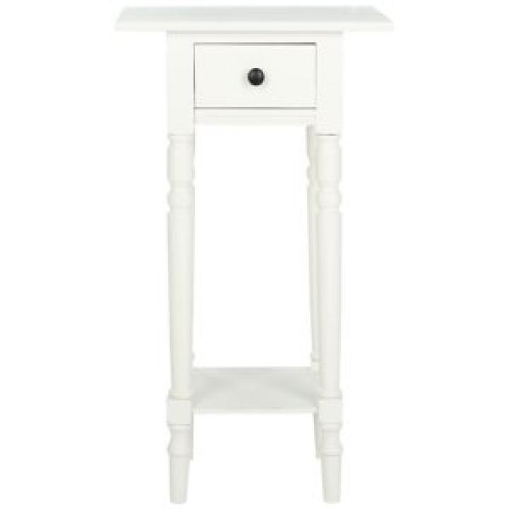 Distressed Cream Wood Emilie Petite End Table
