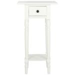 Distressed Cream Wood Emilie Petite End Table