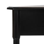 Distressed Black Wood Selena Corner Accent Table