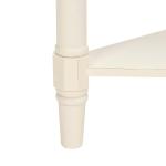 Distressed Cream Wood Selena Corner Accent Table