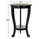 Round Black Pedestal Accent Table