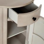 Gray Wood Belinda Swivel Accent Table
