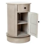 Gray Wood Belinda Swivel Accent Table