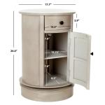 Gray Wood Belinda Swivel Accent Table