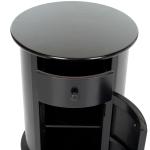 Black Wood Belinda Swivel Accent Table