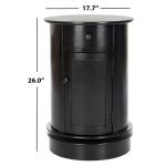 Black Wood Belinda Swivel Accent Table