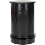 Black Wood Belinda Swivel Accent Table