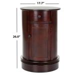Brown Wood Belinda Swivel Accent Table