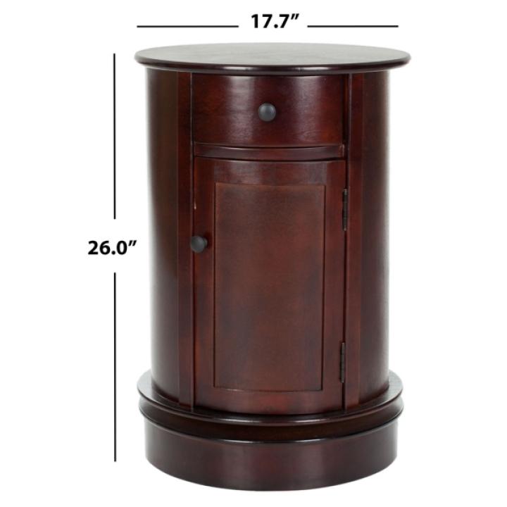 Brown Wood Belinda Swivel Accent Table