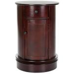 Brown Wood Belinda Swivel Accent Table