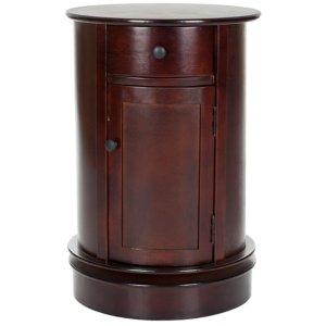 Brown Wood Belinda Swivel Accent Table