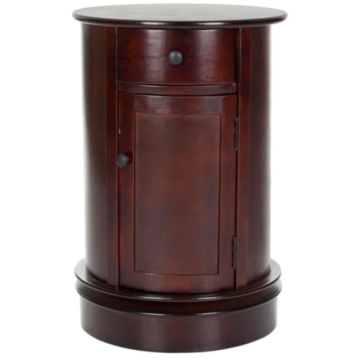 Brown Wood Belinda Swivel Accent Table