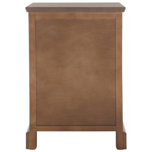 Sepia Wood 3-Drawer Britte Side Table