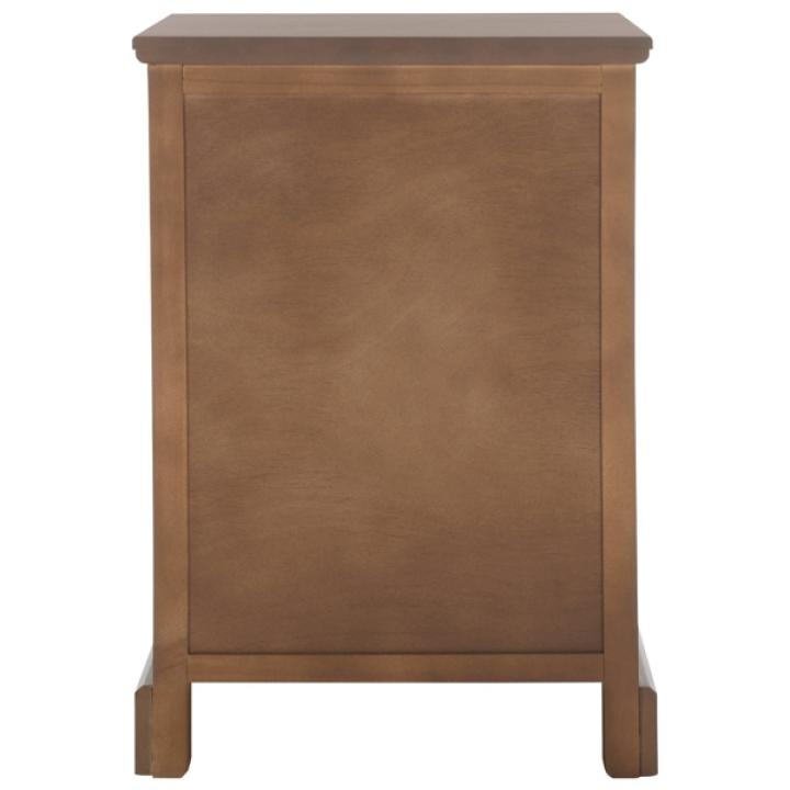 Sepia Wood 3-Drawer Britte Side Table