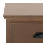 Sepia Wood 3-Drawer Britte Side Table