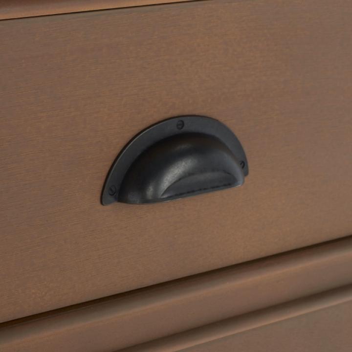 Sepia Wood 3-Drawer Britte Side Table