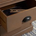 Sepia Wood 3-Drawer Britte Side Table