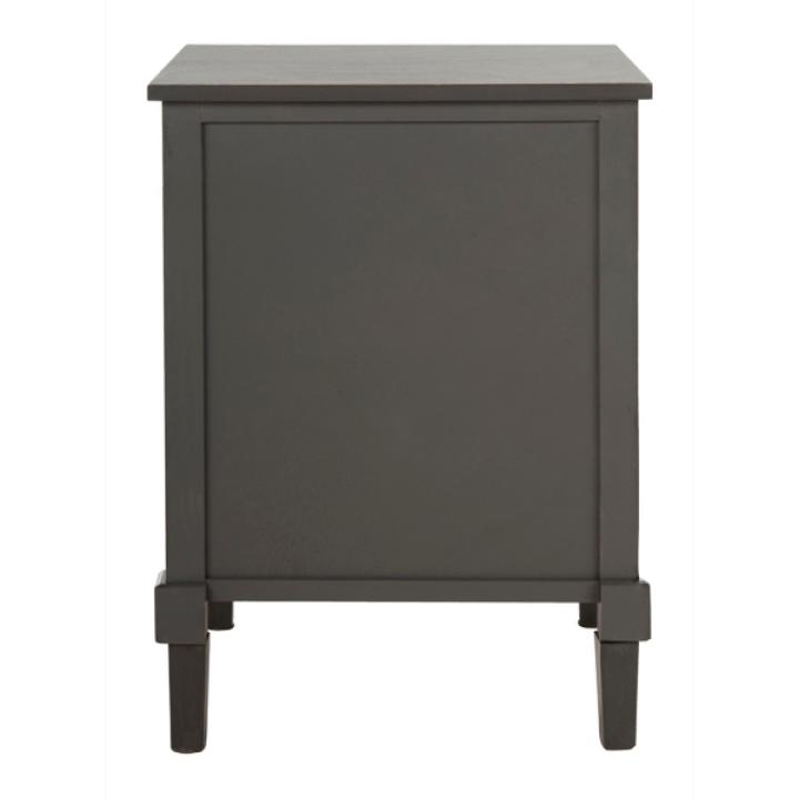 Gray Wood Open Shelf Rosa End Table