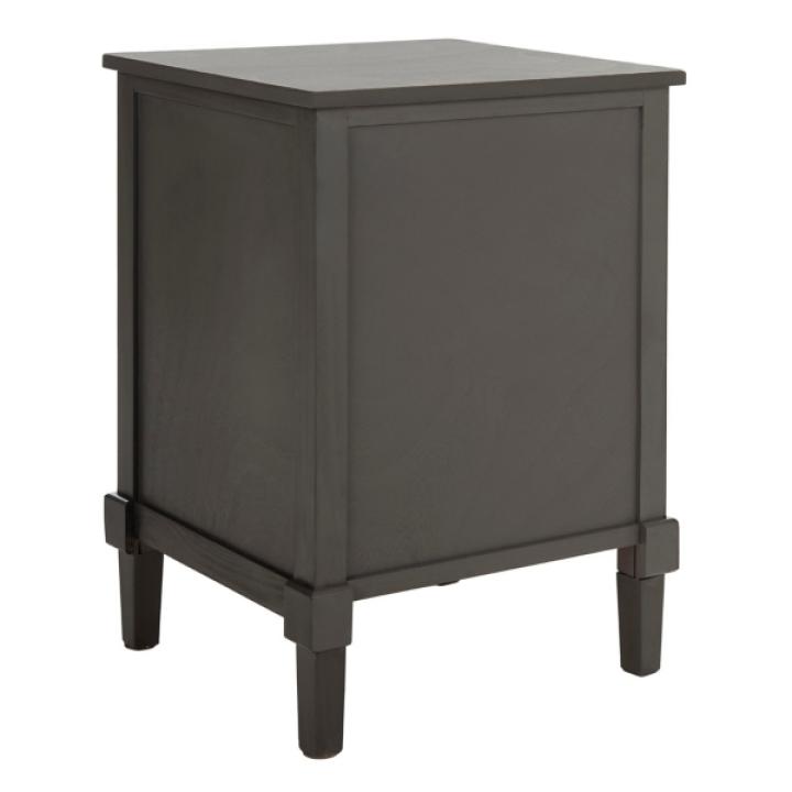 Gray Wood Open Shelf Rosa End Table