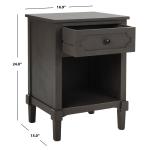 Gray Wood Open Shelf Rosa End Table